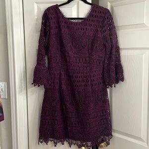 Francesca's purple lace mini dress